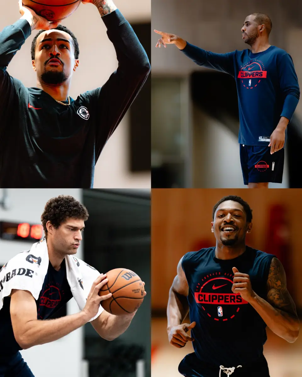 快船晒最新, 训练照